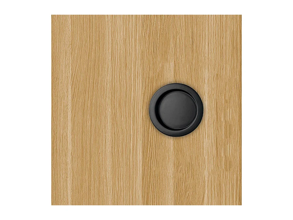 Porte coulissante cloison Matild 73 cm avec cuvette ronde noire