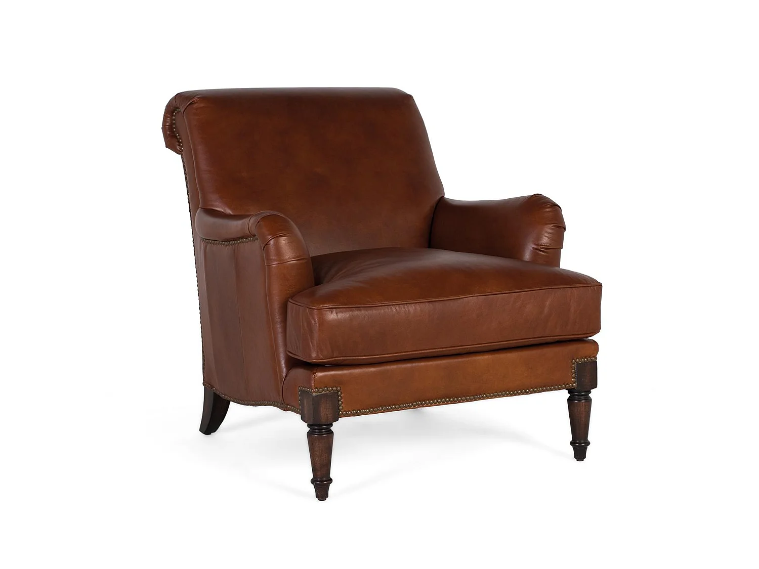 Ledersessel 82 cm, klassischer Stil - 88x82x94