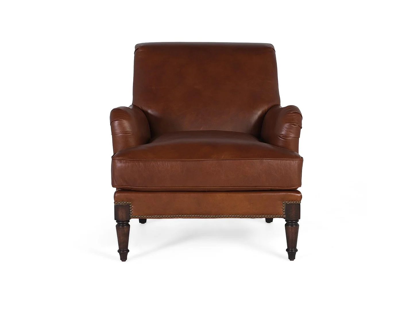 Ledersessel 82 cm, klassischer Stil - 88x82x94