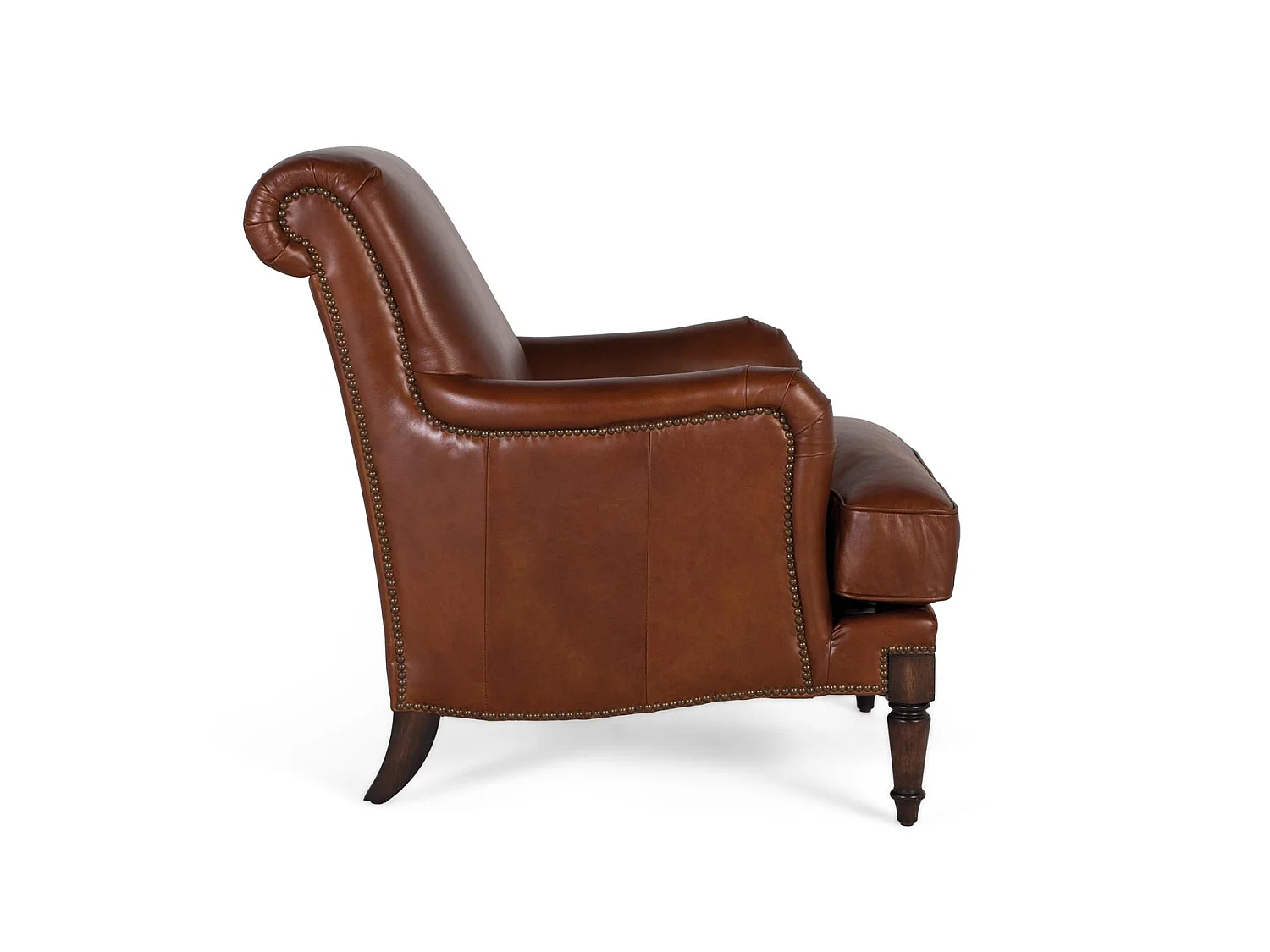 Ledersessel 82 cm, klassischer Stil - 88x82x94