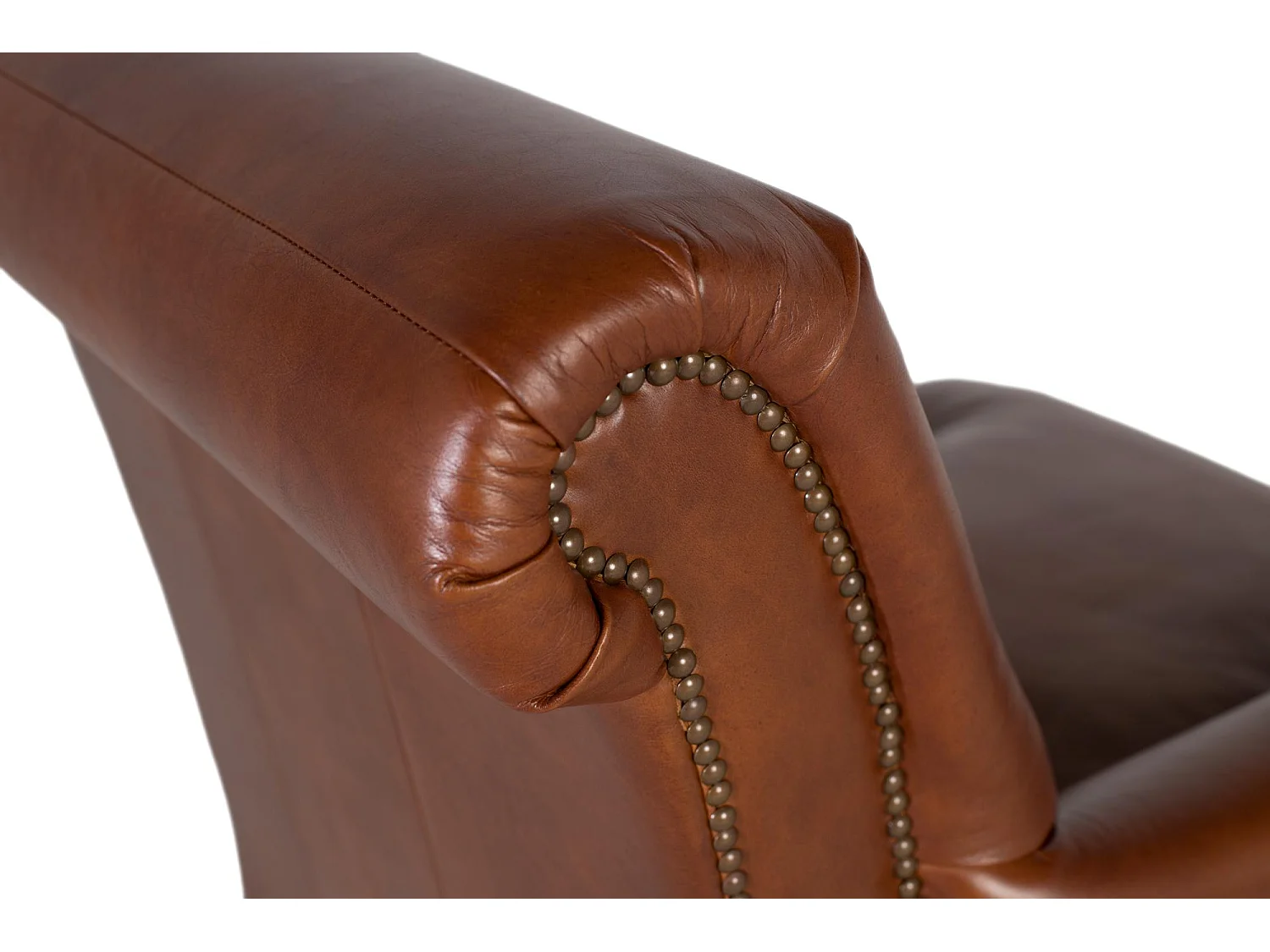 Ledersessel 82 cm, klassischer Stil - 88x82x94