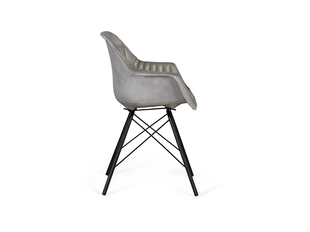 Sedia in pelle stile industriale da 61 cm - 84x61x52