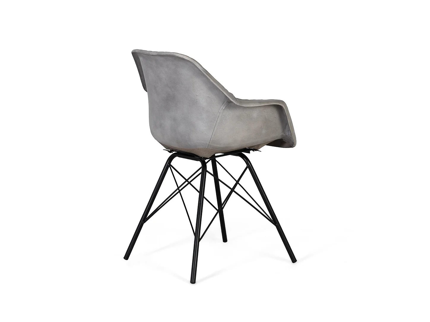 Sedia in pelle stile industriale da 61 cm - 84x61x52