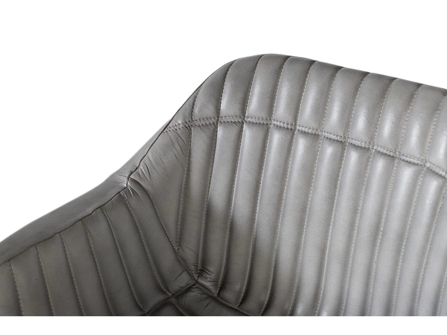 Sedia in pelle stile industriale da 61 cm - 84x61x52