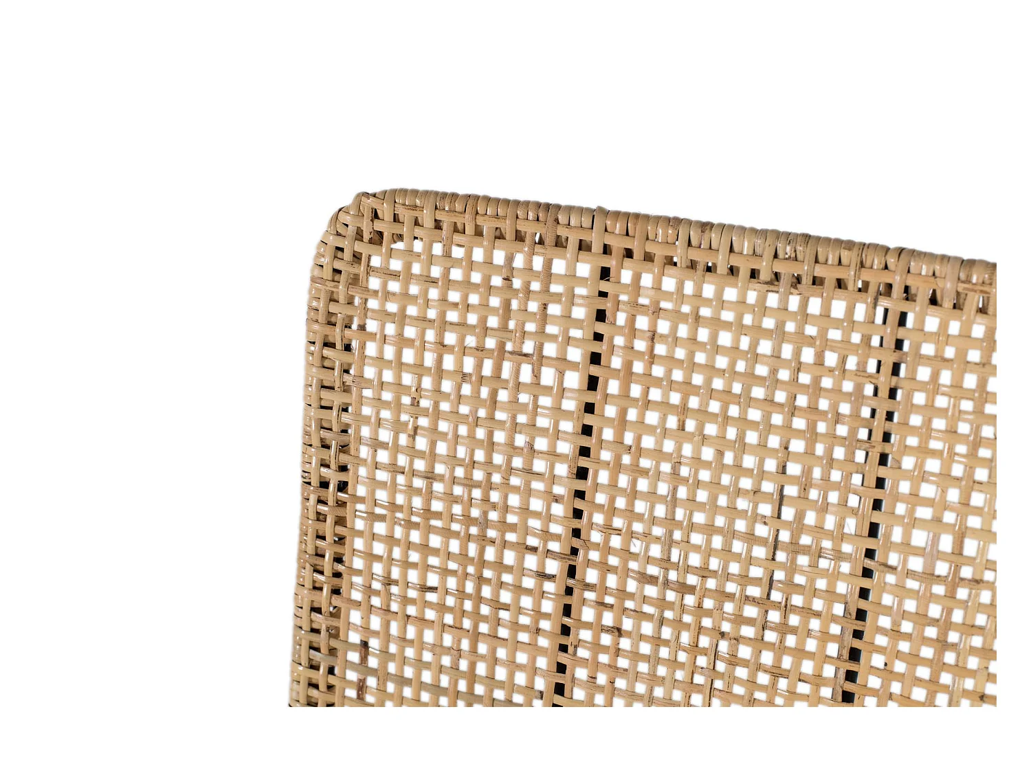 Ensemble de 2 chaises avec assise et dossier en rotin