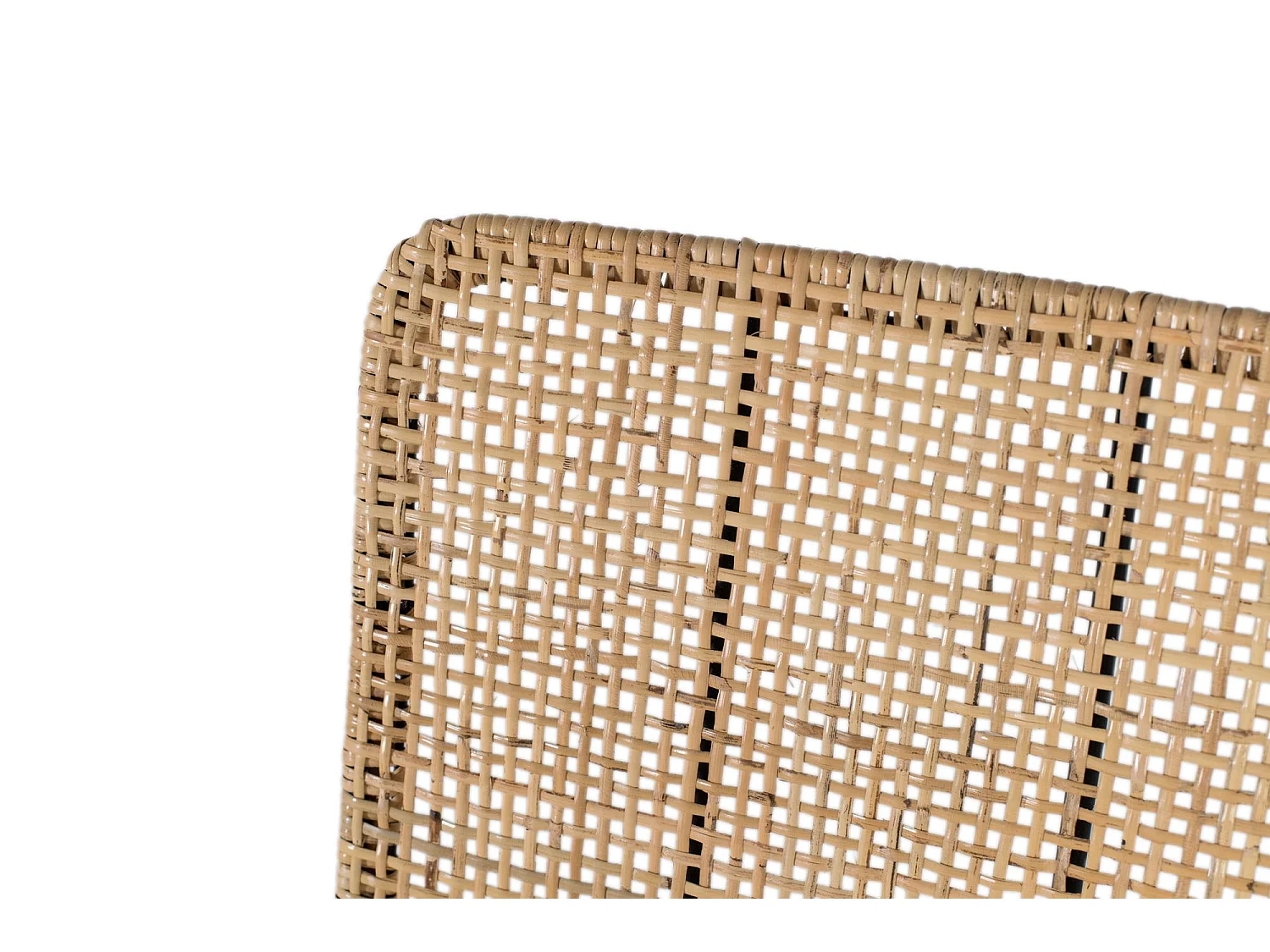 Ensemble de 2 chaises avec assise et dossier en rotin