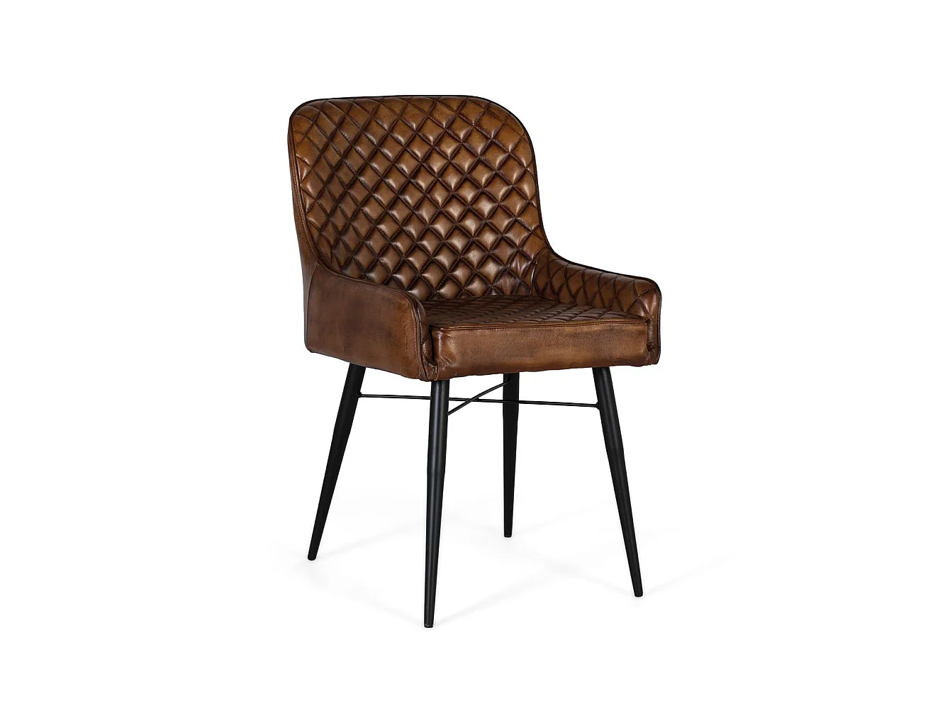 Fauteuil en cuir 51 cm, style classique moderne - 87 x 51 x 62 cm