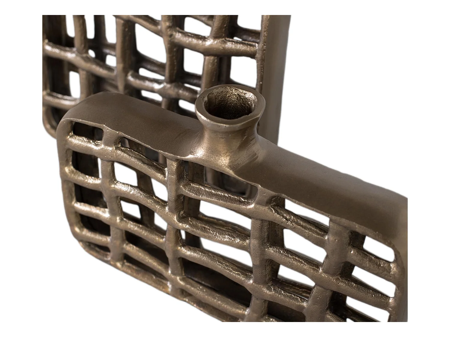 Ensemble de 2 figures décoratives en bronze de forme rectangulaire