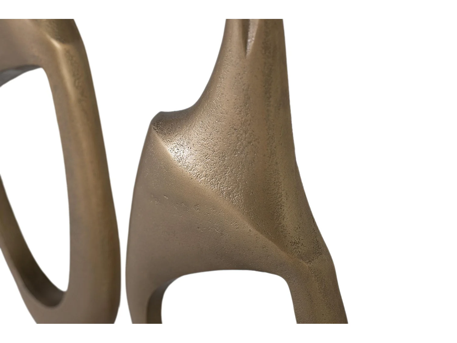 Lot de 2 figurines décoratives en aluminium avec finition bronze