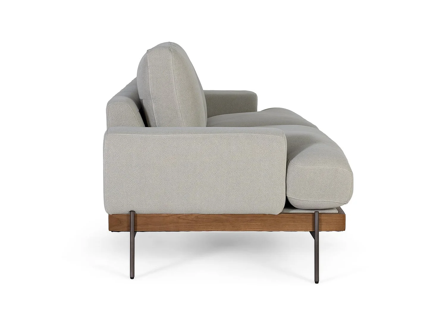 Leinensofa 225 cm, moderner Stil – 80 x 225 x 89