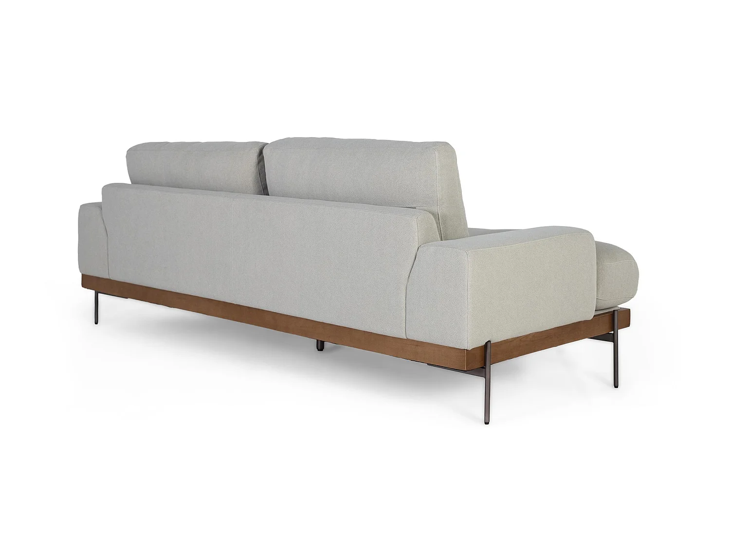 Leinensofa 225 cm, moderner Stil – 80 x 225 x 89