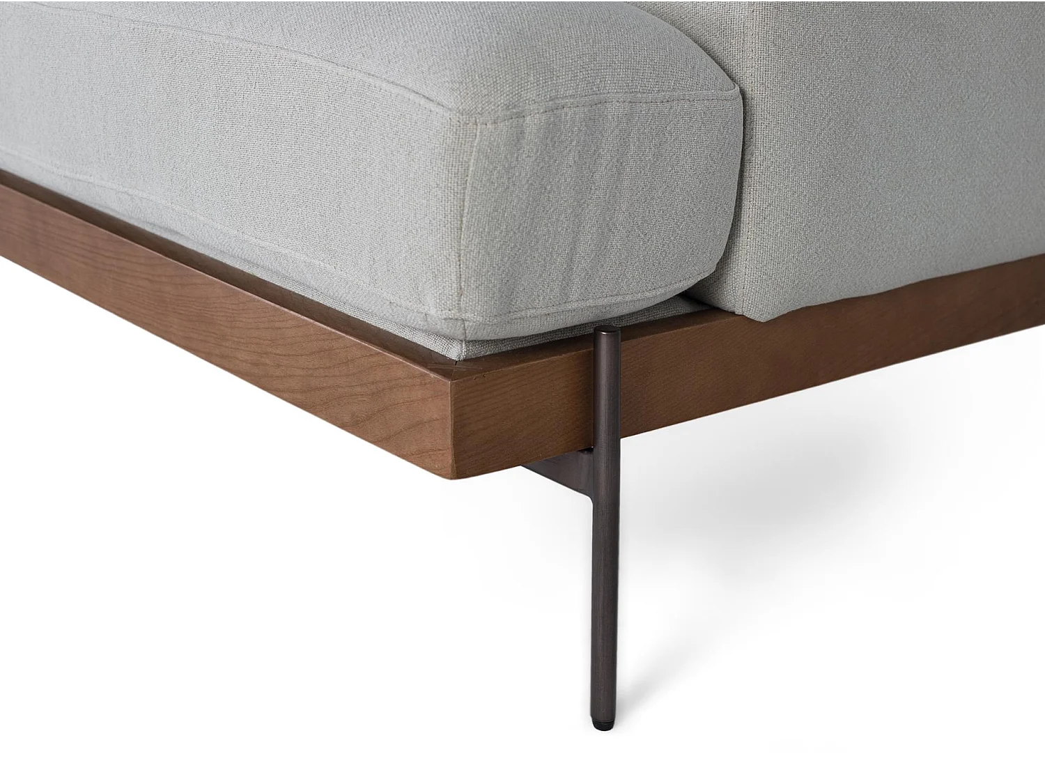 Leinensofa 225 cm, moderner Stil – 80 x 225 x 89