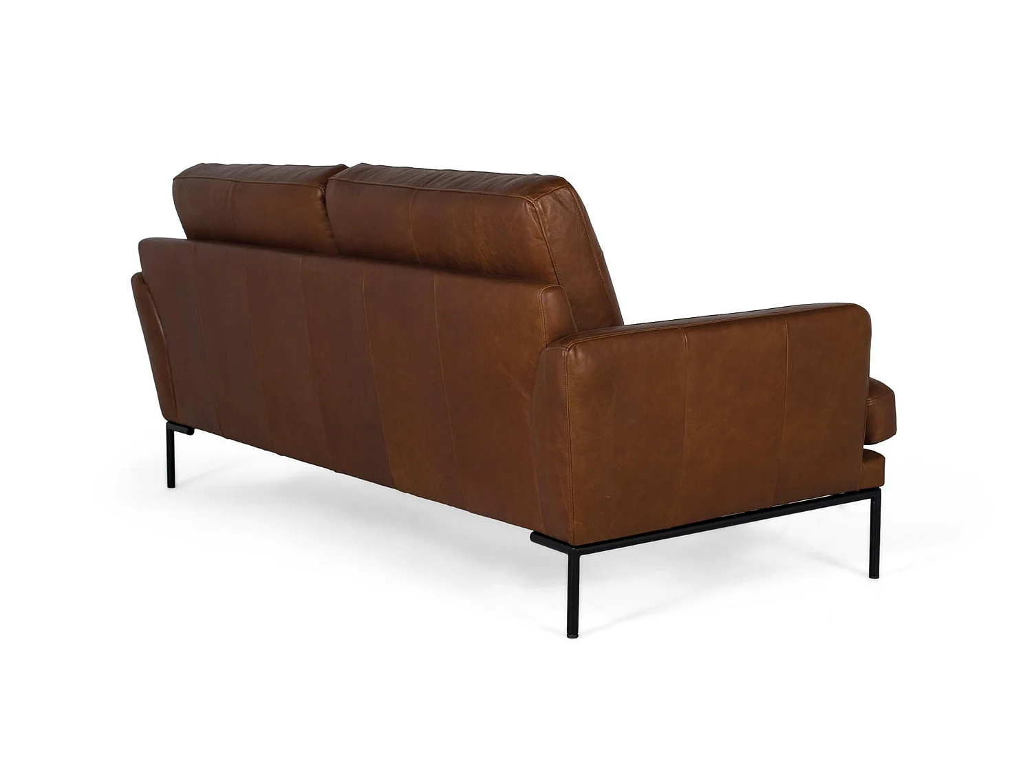 Canapé en cuir style industriel 200 cm - 83 x 200 x 90