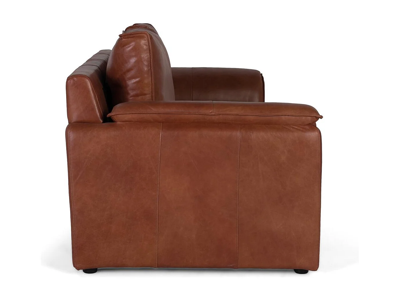 3-Sitzer-Sofa im Vintage-Stil mit Naturlederbezug