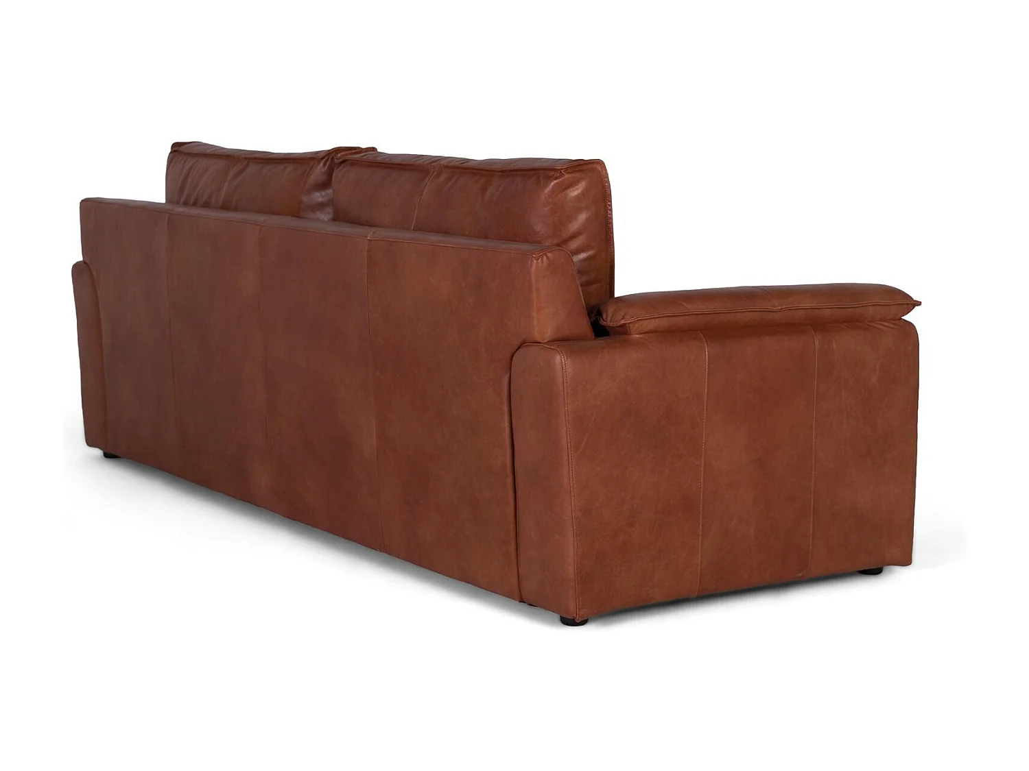 3-Sitzer-Sofa im Vintage-Stil mit Naturlederbezug