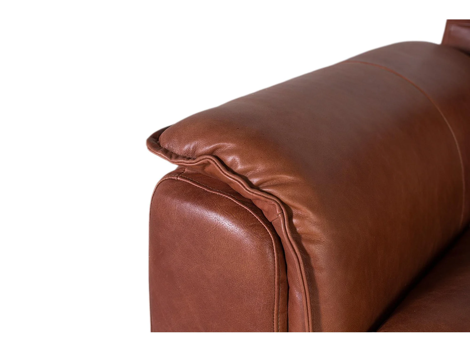 3-Sitzer-Sofa im Vintage-Stil mit Naturlederbezug