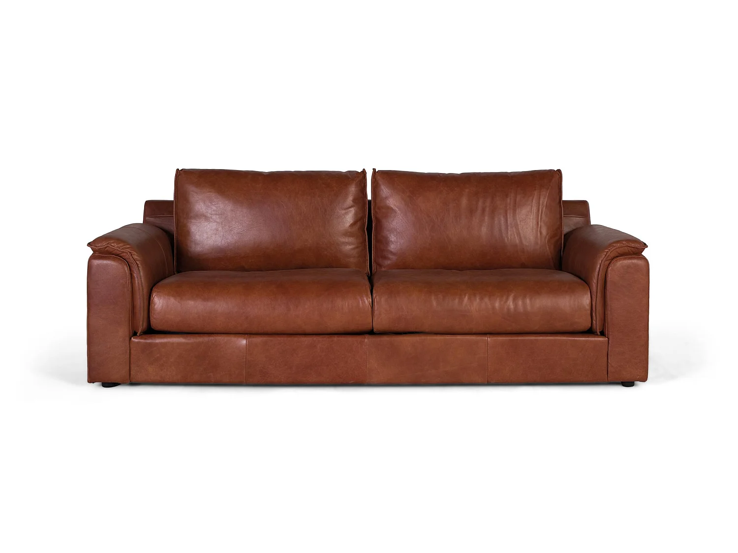 Canapé en cuir 227 cm style contemporain - 85x227x95