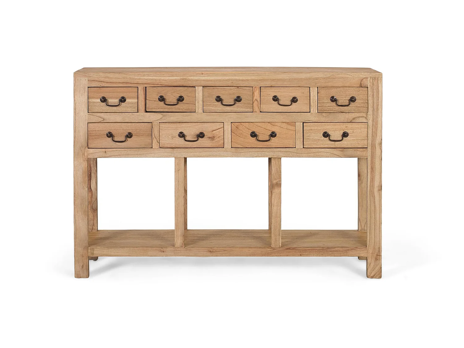 Console en bois 120 cm, style rustique moderne - 80 x 120 x 30