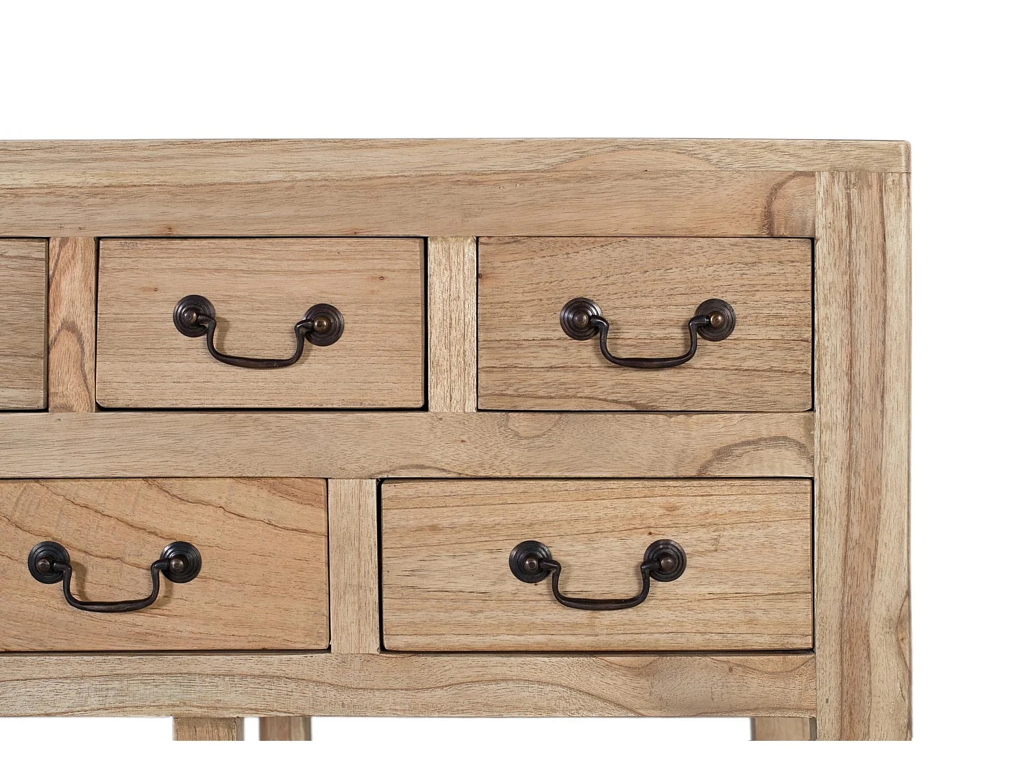 Console en bois 120 cm, style rustique moderne - 80 x 120 x 30