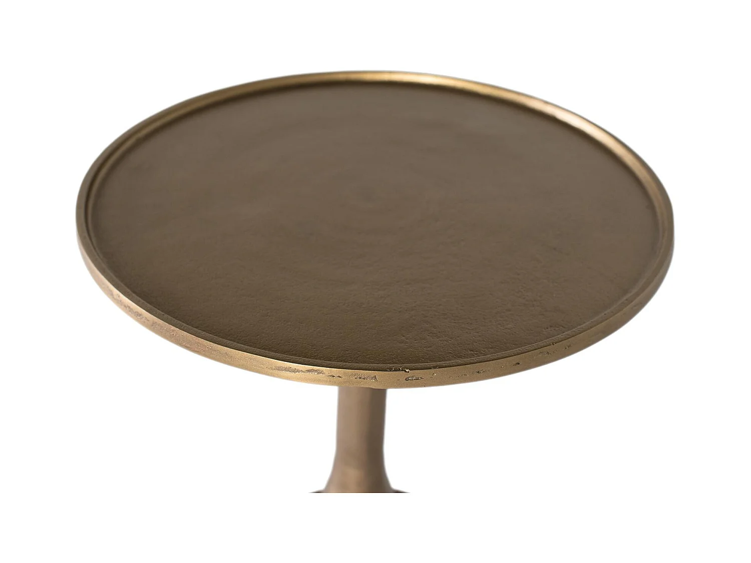 Salontafel van metaal met een bronzen afwerking