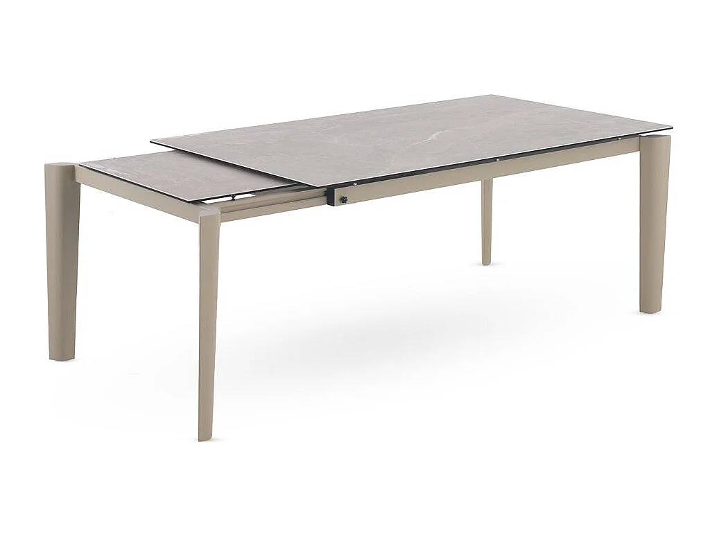 Mesa extensível 180/250x100 com tampo cerâmico