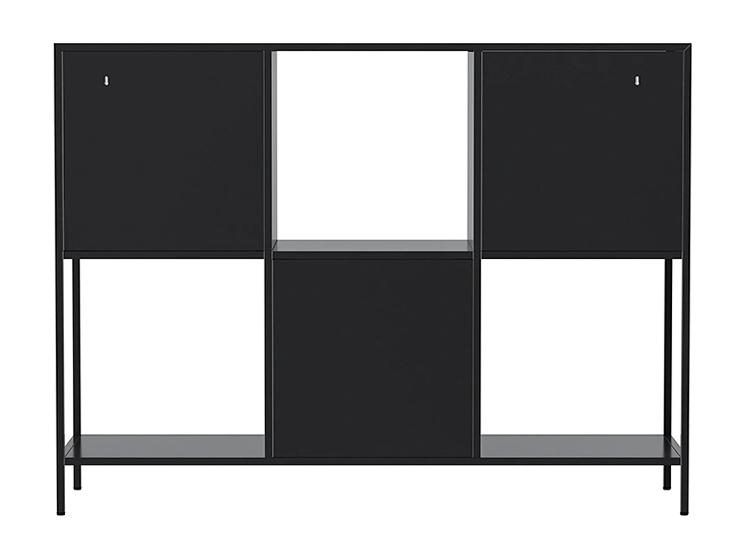 Buffet en métal 3 portes 120 cm noir