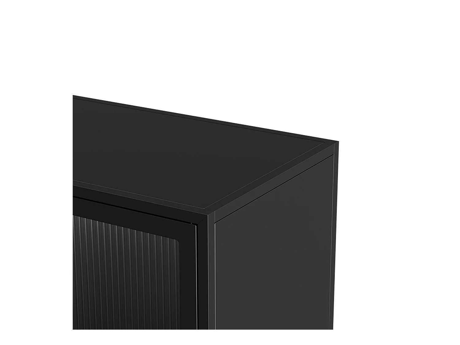 Buffet en métal 3 portes 120 cm noir