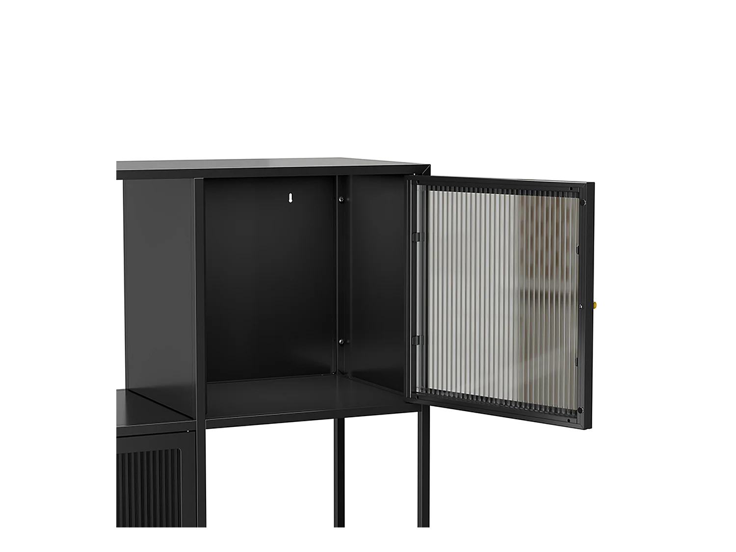 Buffet en métal 3 portes 120 cm noir