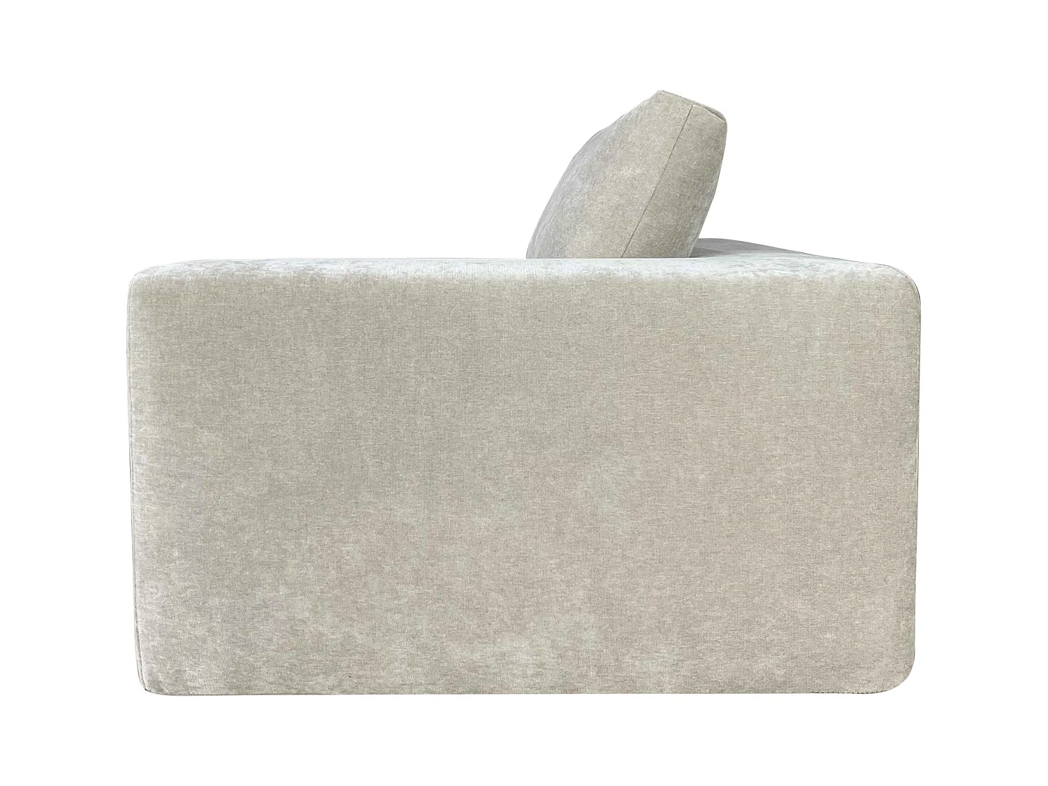 Canapé modulable 2 places en tissu avec coussins écru