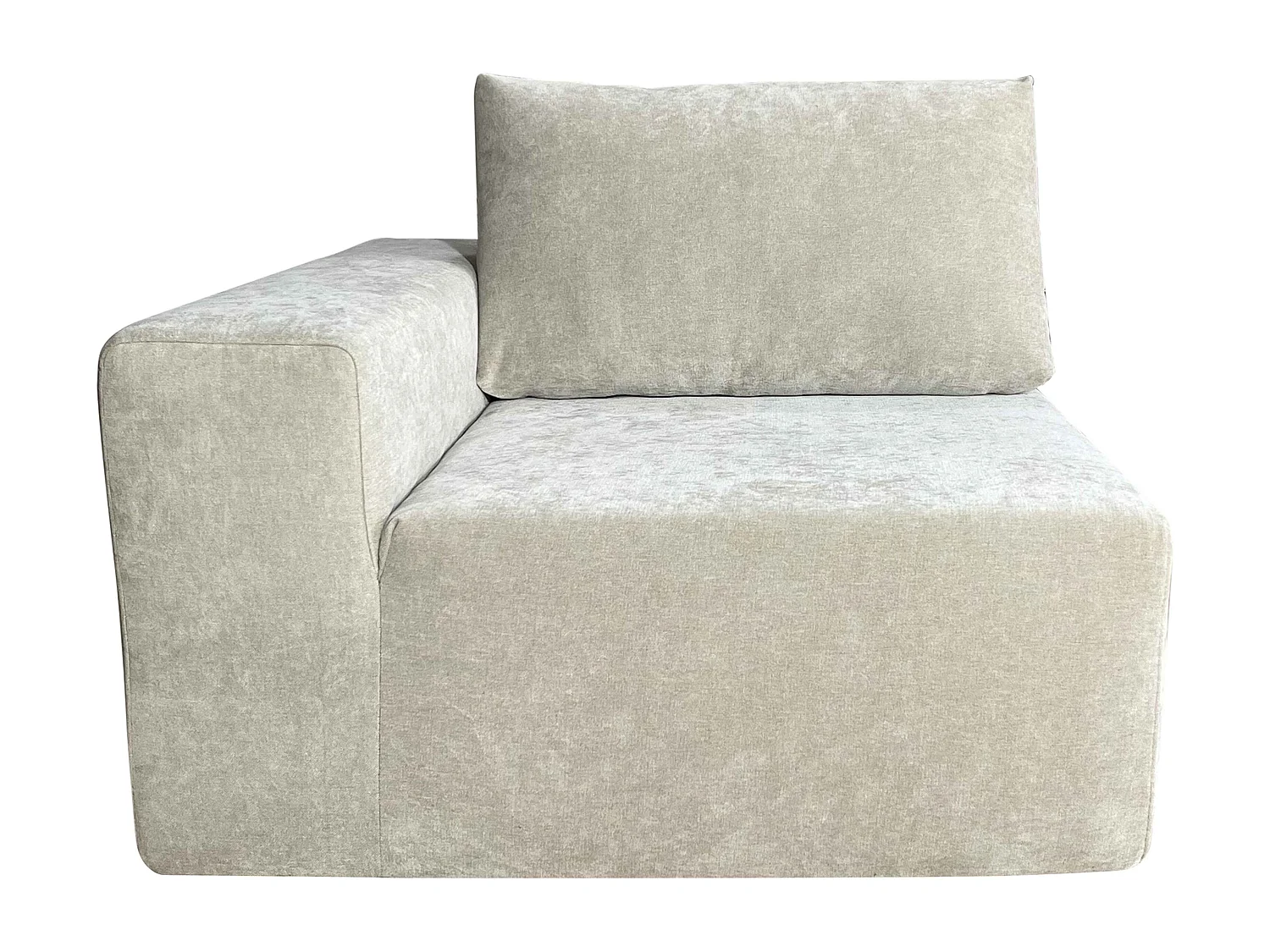 Canapé modulable 2 places en tissu avec coussins écru  L 200 cm