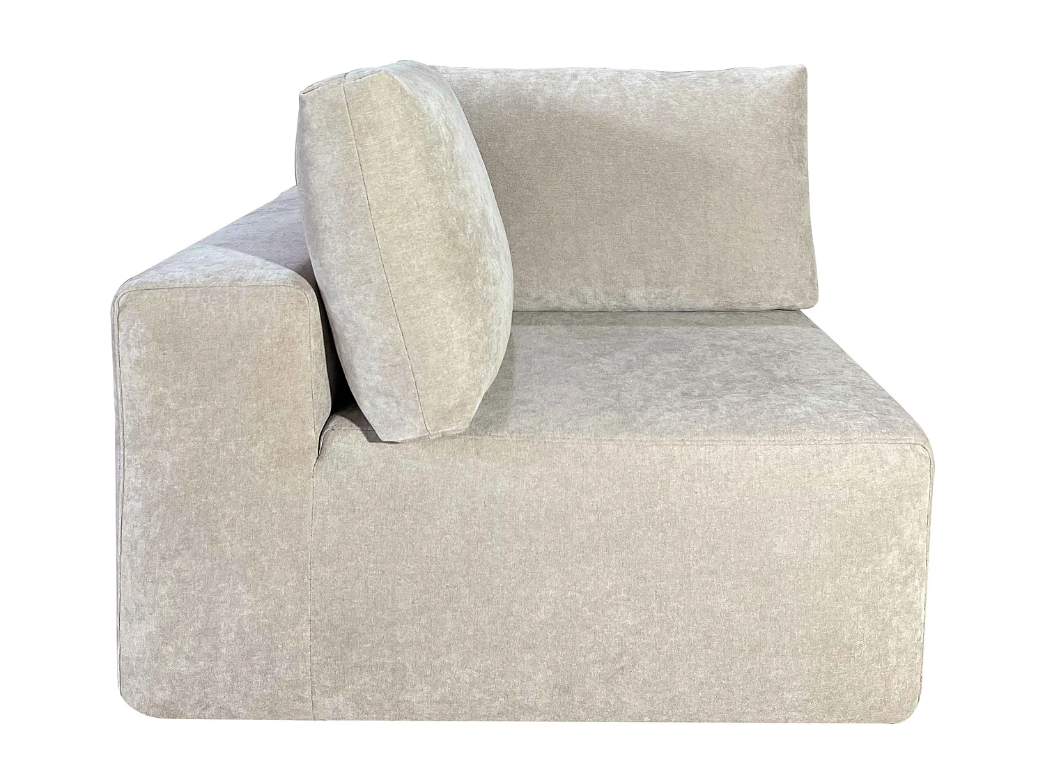 Hoekfauteuil voor modulaire bank in ecru stof L 100 cm