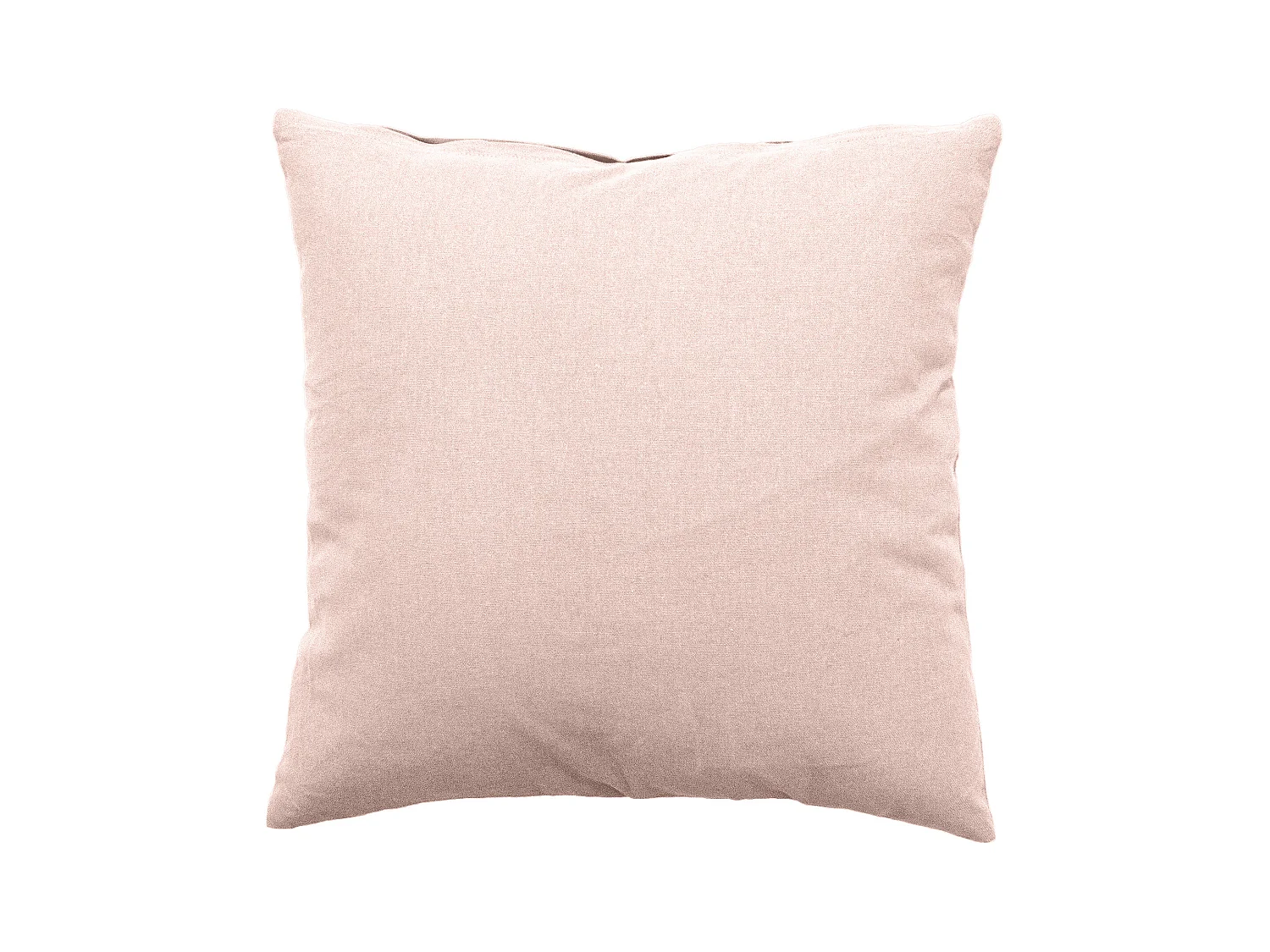 Coussin Déco Uni Déhoussable "Panama" 60x60cm Vieux Rose