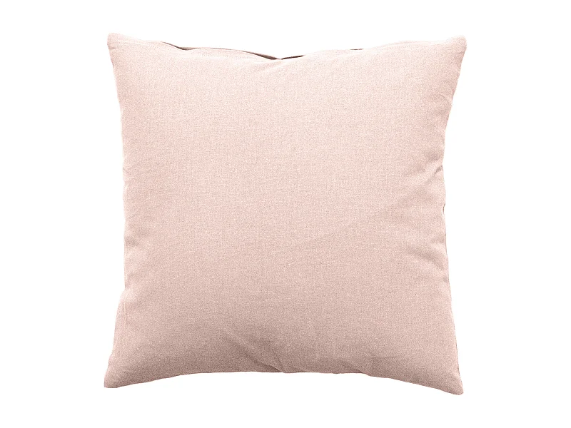 Coussin Déco Uni Déhoussable "Panama" 60x60cm Vieux Rose