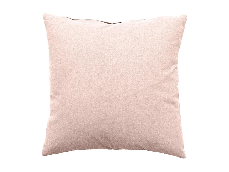 Coussin Déco Uni Déhoussable "Panama" 60x60cm Vieux Rose