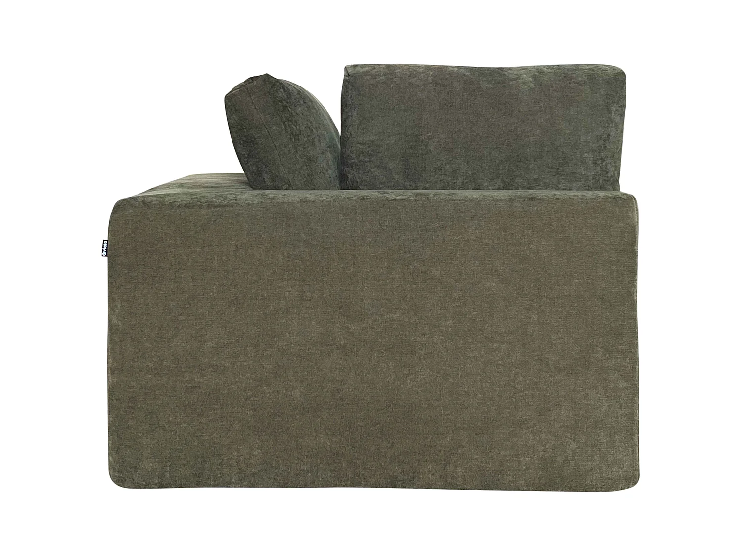 Fauteuil d'angle pour canapé modulable en tissu vert