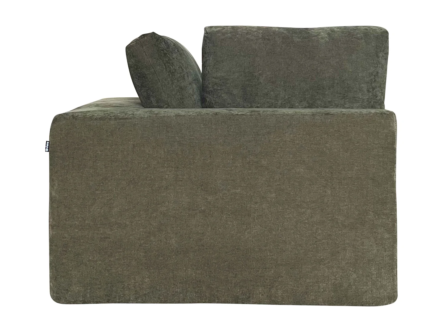 Fauteuil d'angle pour canapé modulable en tissu vert L 100 cm