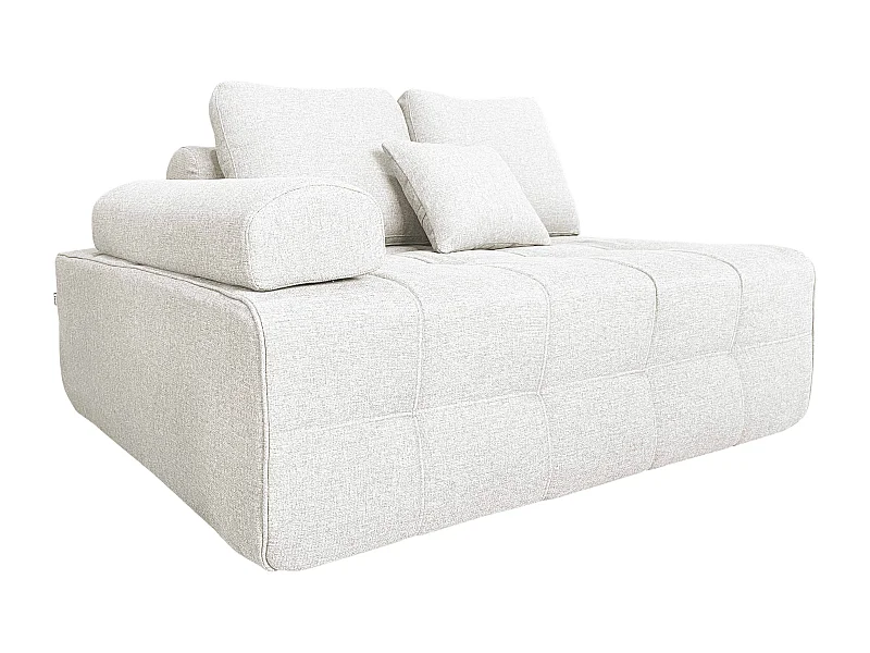 Rechterfauteuil bij modulaire stoffen bank met ecru