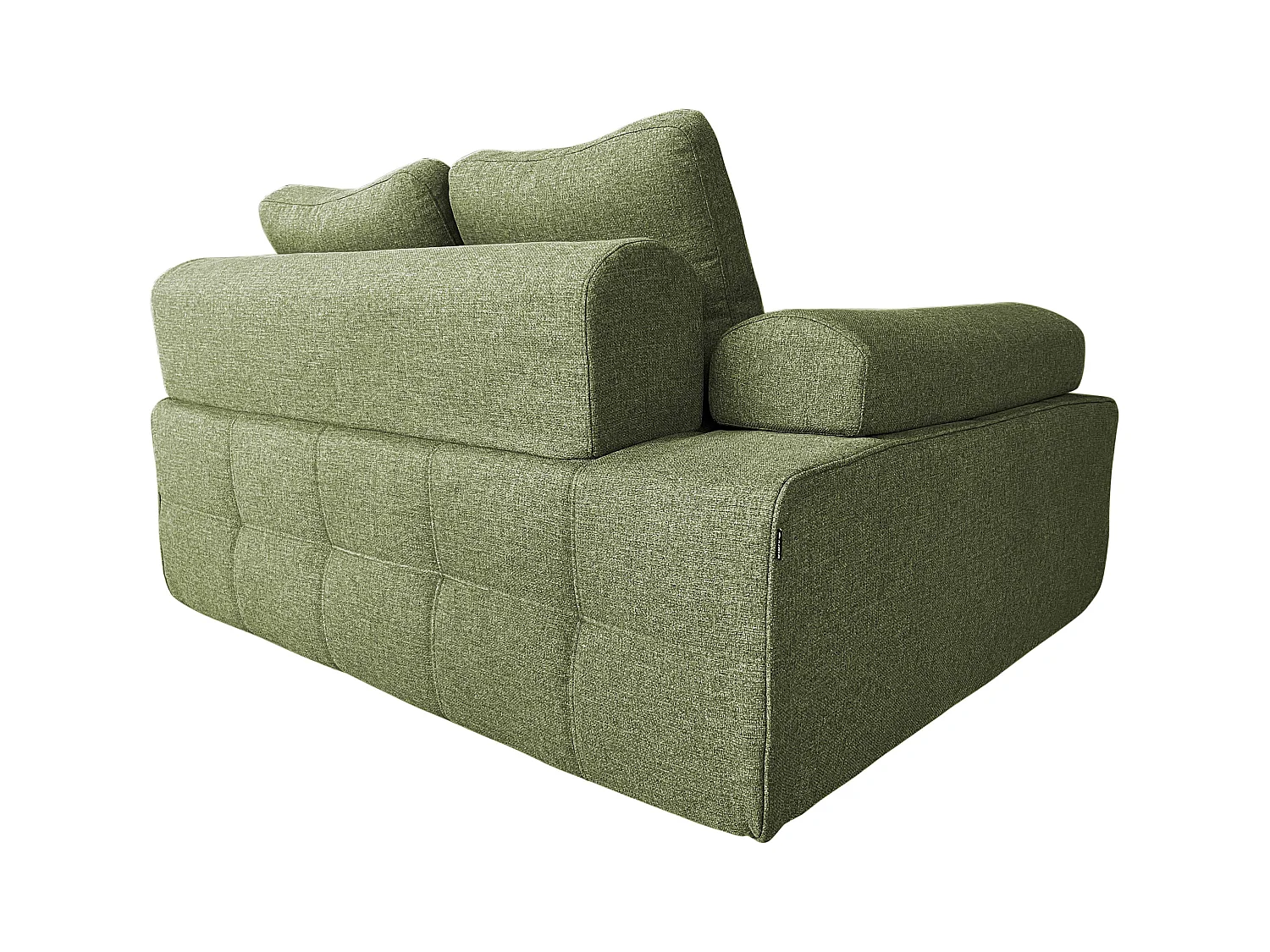 Fauteuil droit pour canapé modulable en tissu avec coussins vert