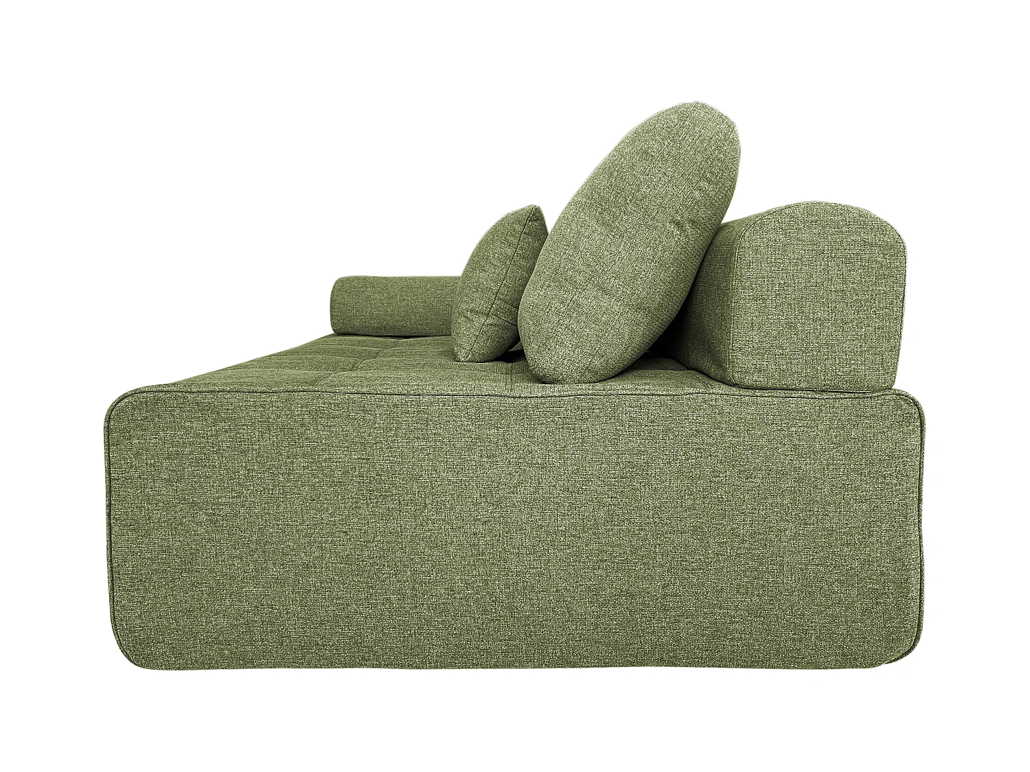 Fauteuil droit pour canapé modulable en tissu avec coussins vert
