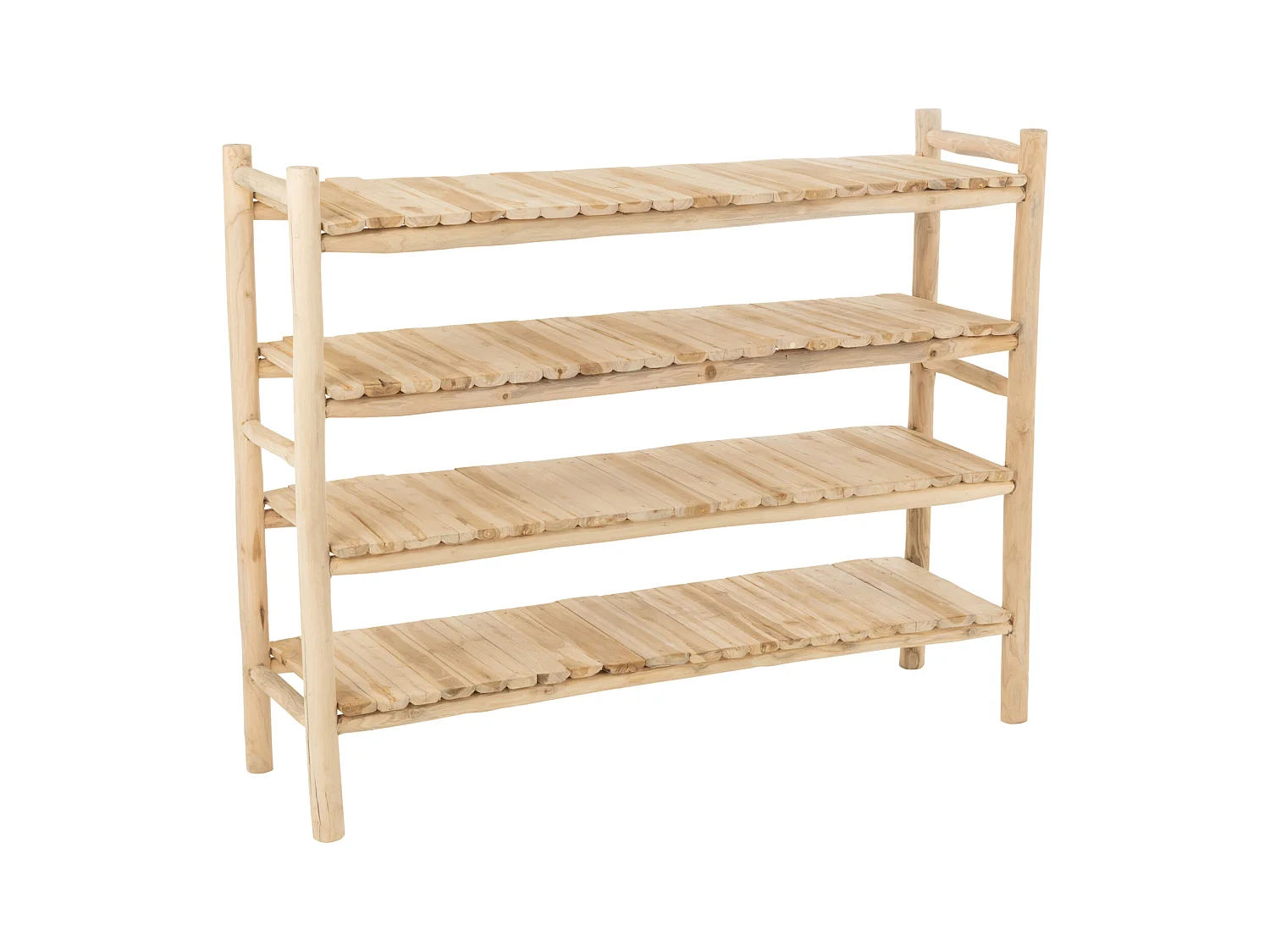 Étagère 4 Niveaux en Teck "Latonya" 140cm Naturel