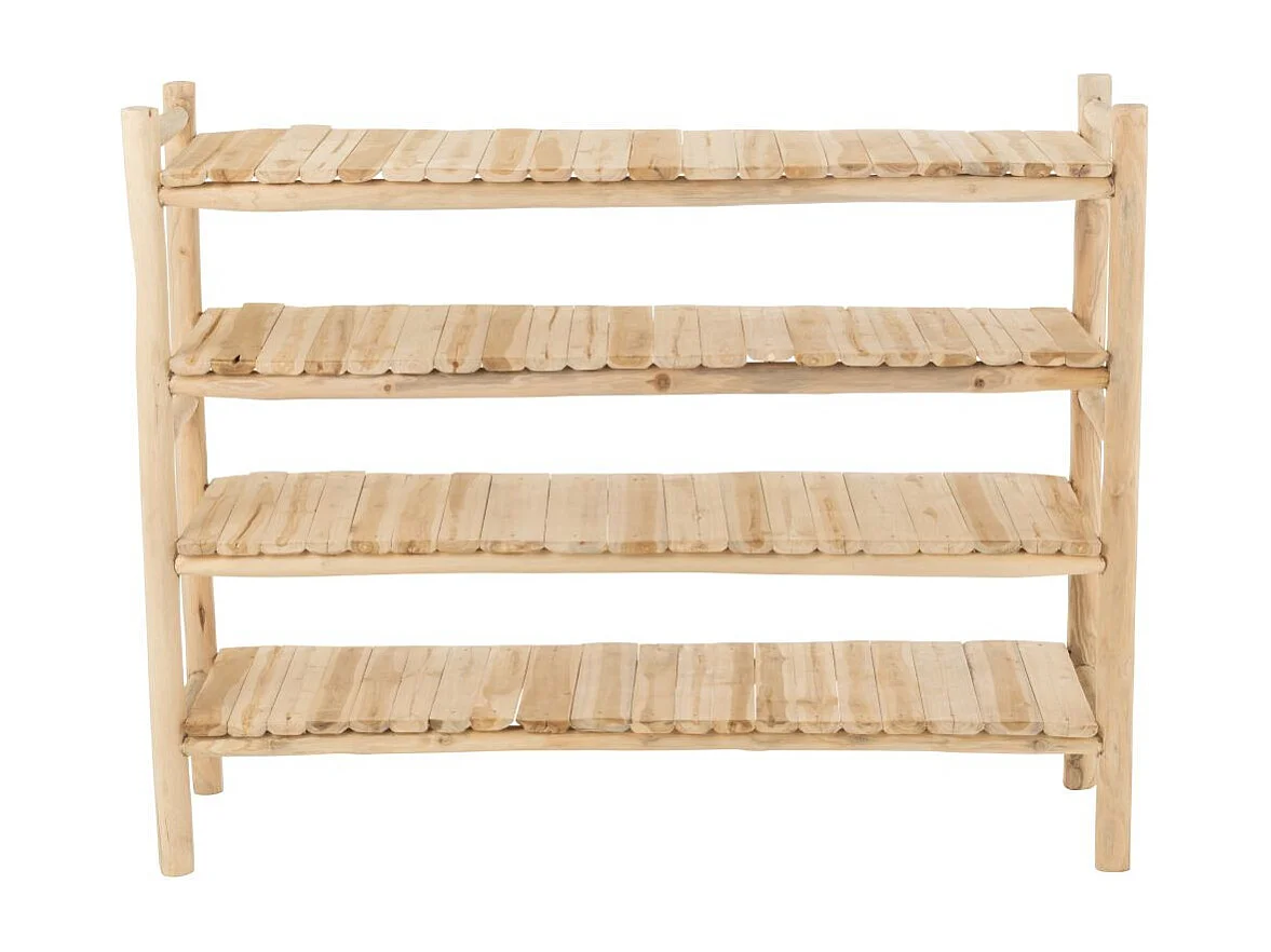 Étagère 4 Niveaux en Teck "Latonya" 140cm Naturel