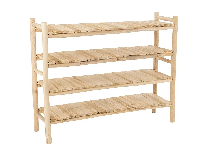 Étagère 4 Niveaux en Teck "Latonya" 140cm Naturel