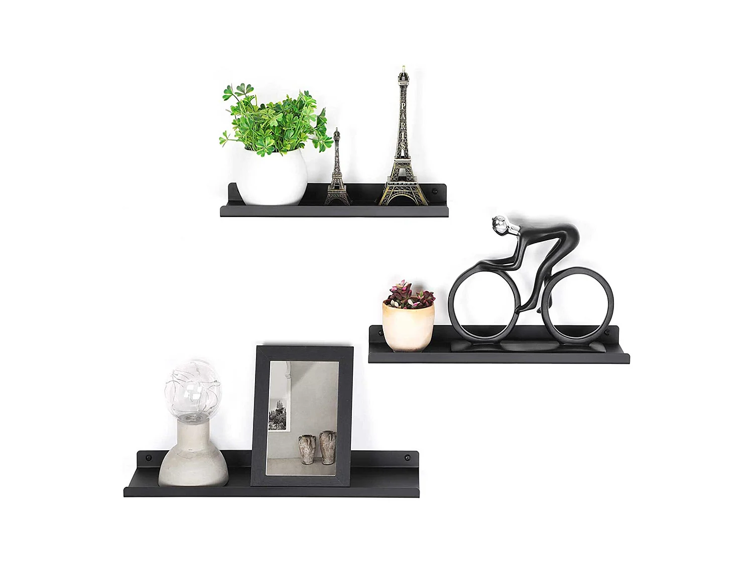 3er-Set Wandregal Schweberegal