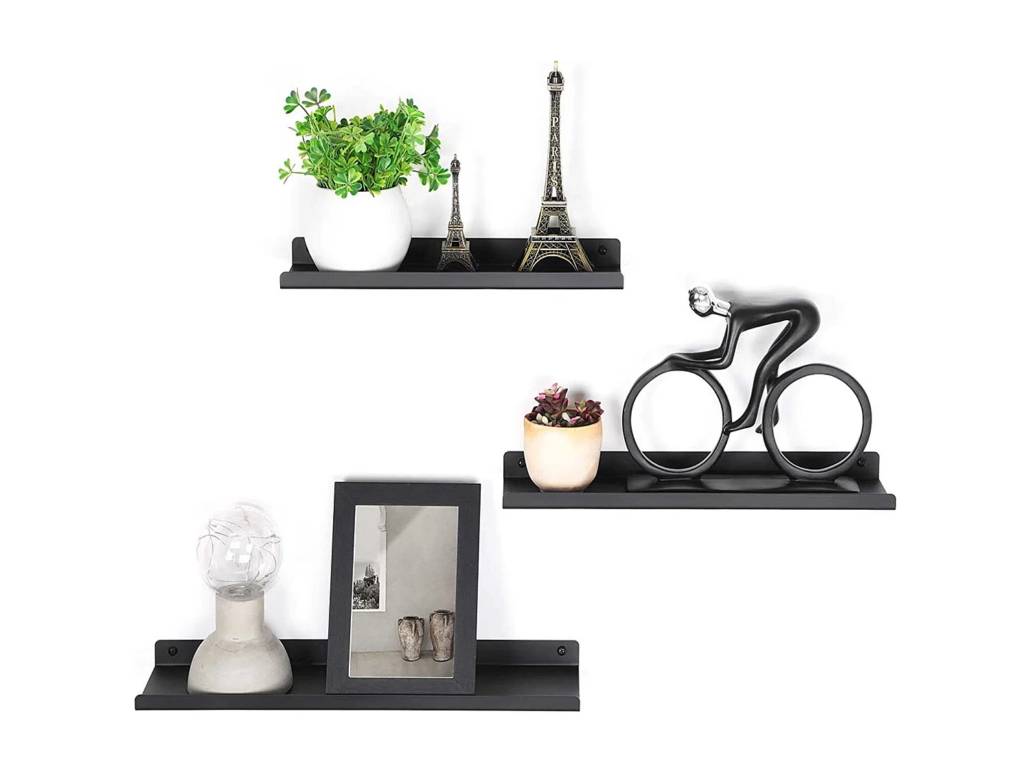 3er-Set Wandregal Schweberegal