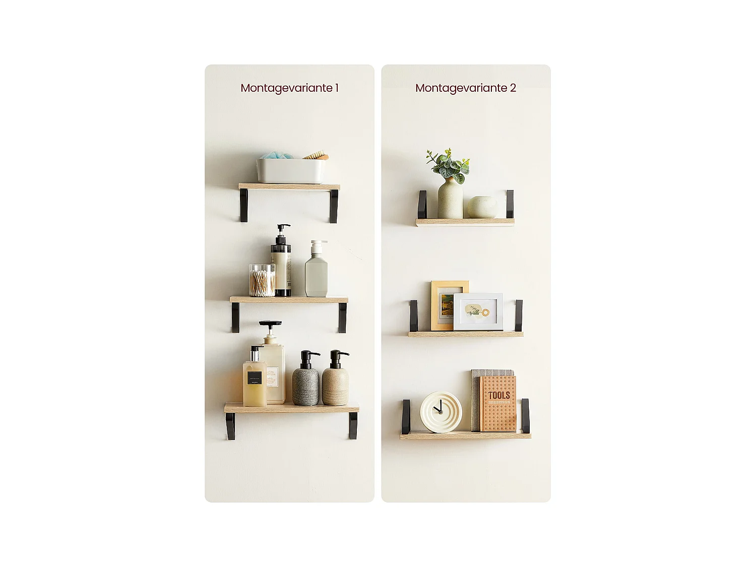 Wandregal Monrovia 3er-Set