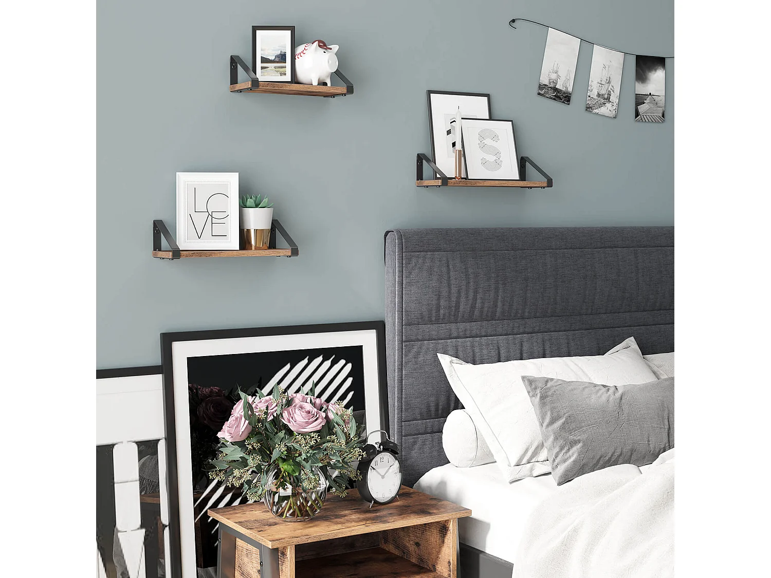 3er-Set Wandregal Schweberegal