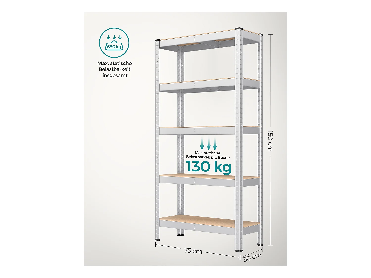 Schwerlastregale Delhi 2er-Set Khartoum