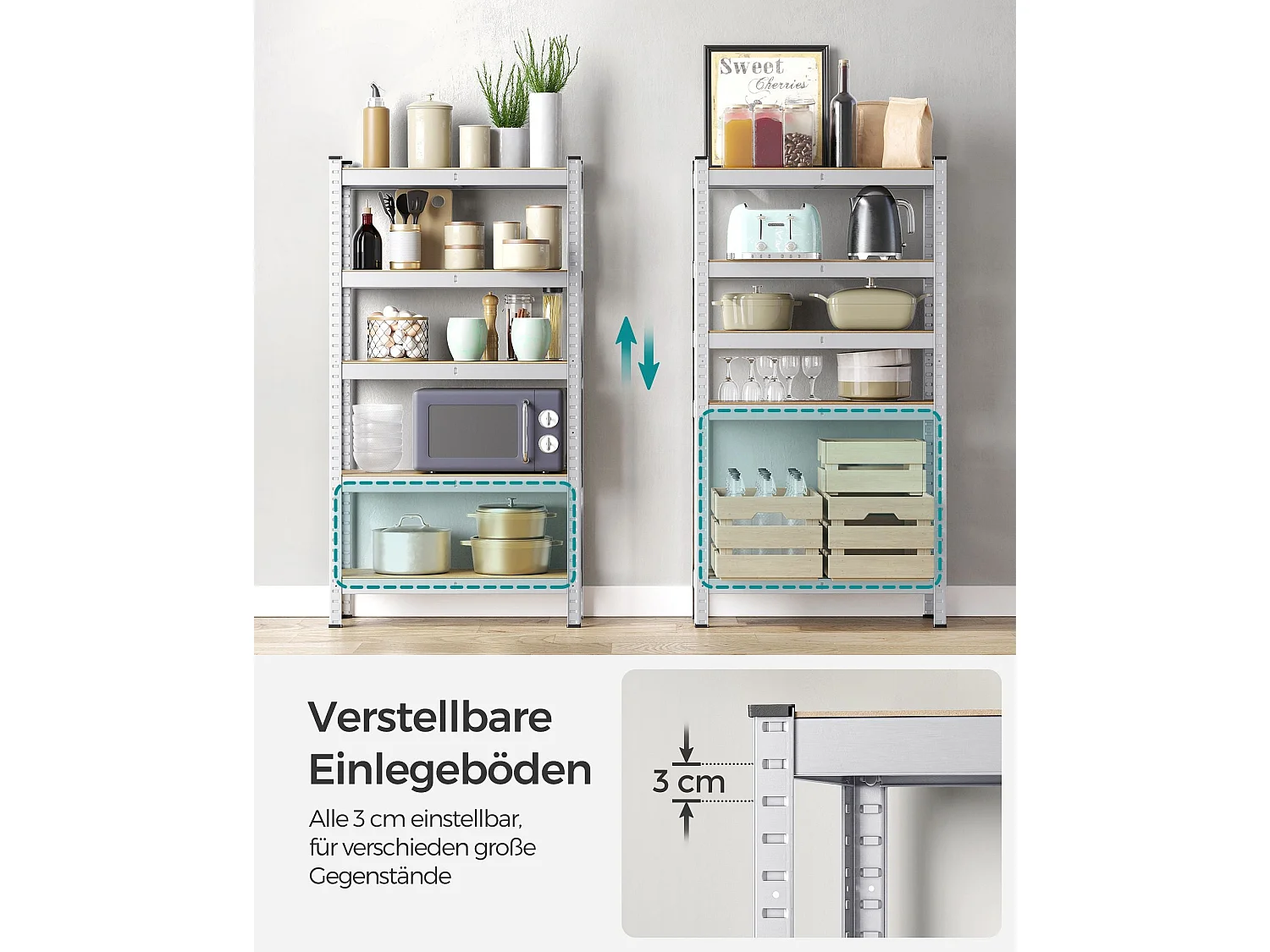 Schwerlastregale Delhi 2er-Set Khartoum