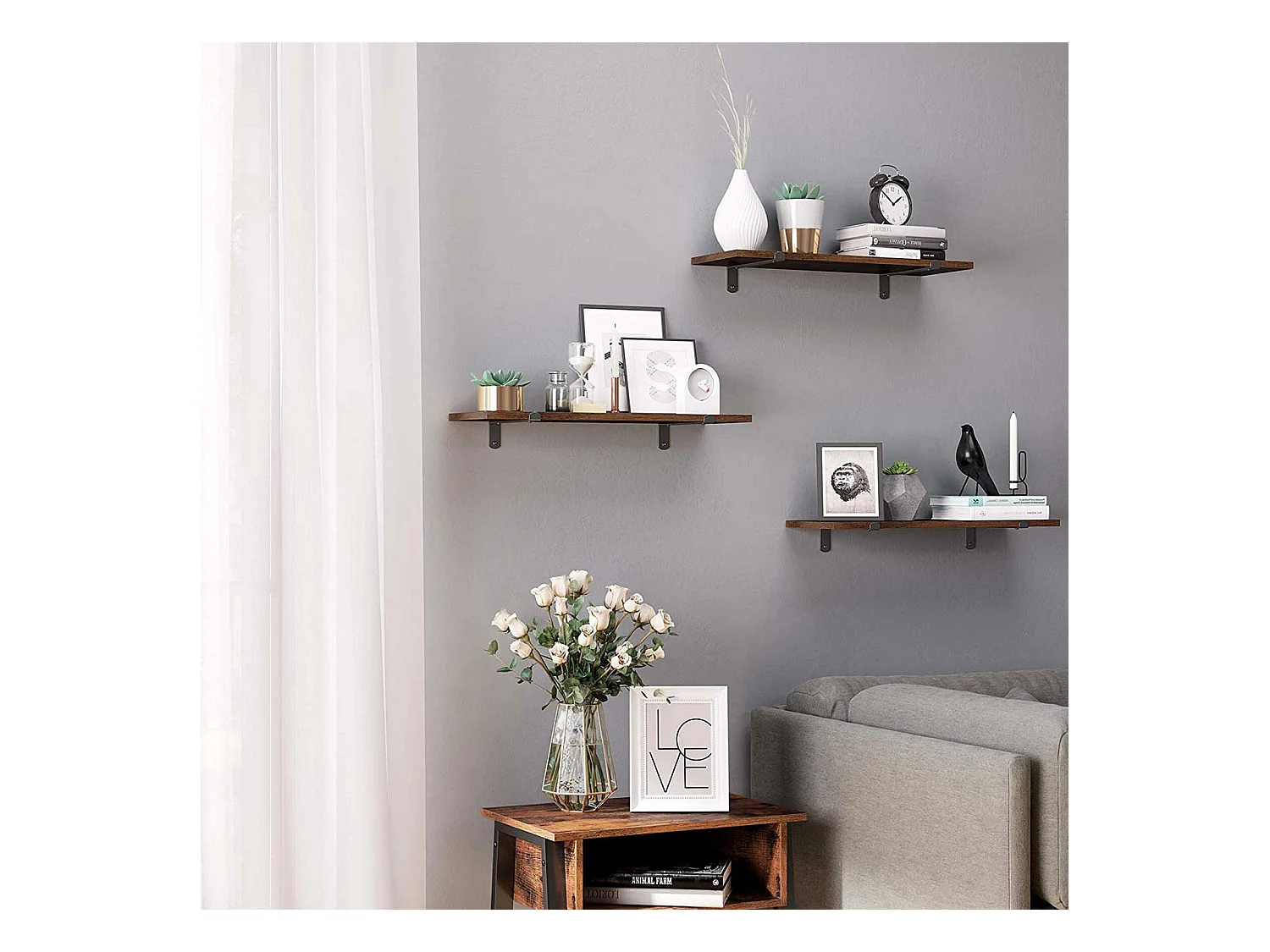 2er-Set Wandregal Schweberegal