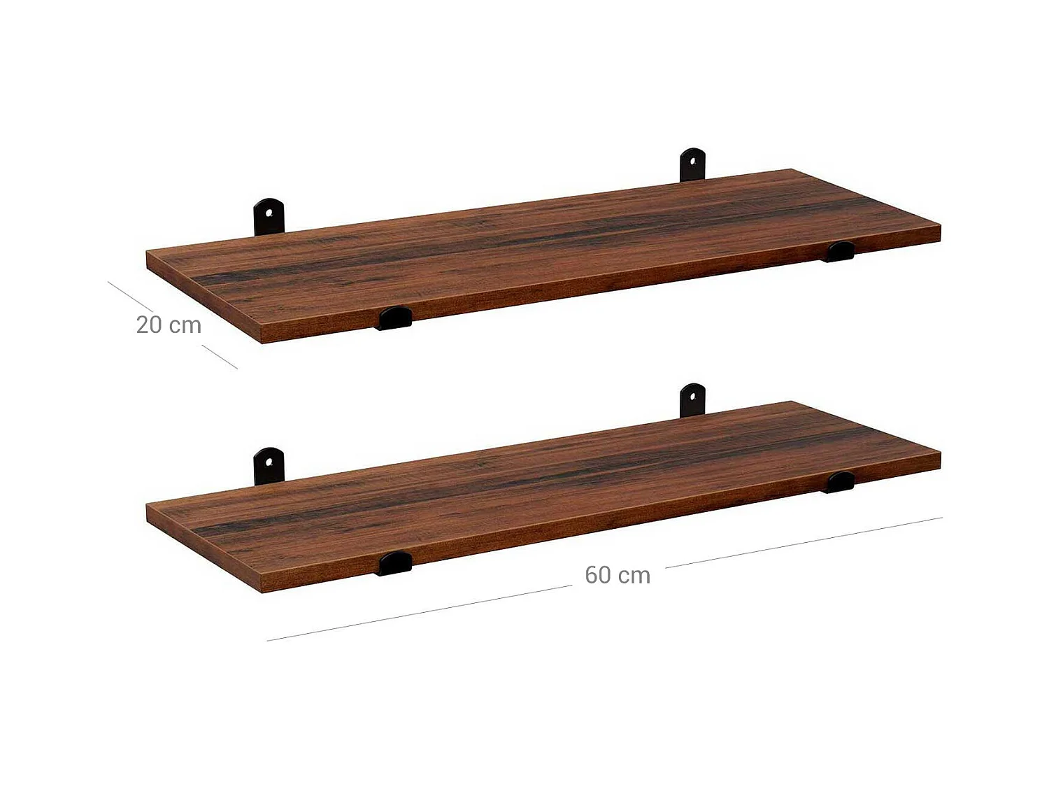 2er-Set Wandregal Schweberegal